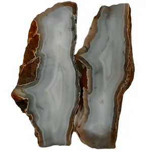 سنگ راف عقیق کد m016 مجموعه دو عددی