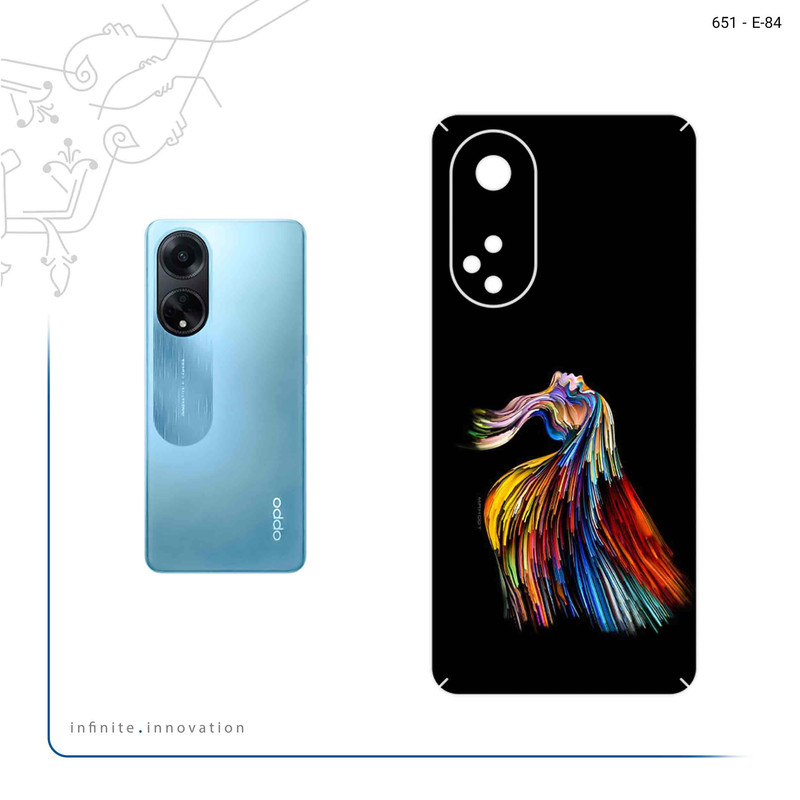 برچسب پوششی ماهوت مدل Rainbow Hair Digital Art مناسب برای گوشی موبایل اپو A98