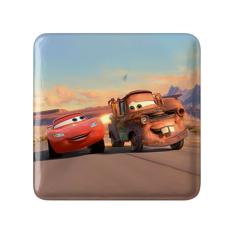 مگنت خندالو طرح ماشین ها (Cars) مدل مربعی کد 36535