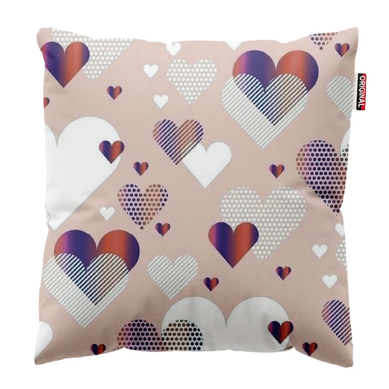  کوسن پاد آفرین طرح قلب کد 3270 سایز 30*30 سانتی متر