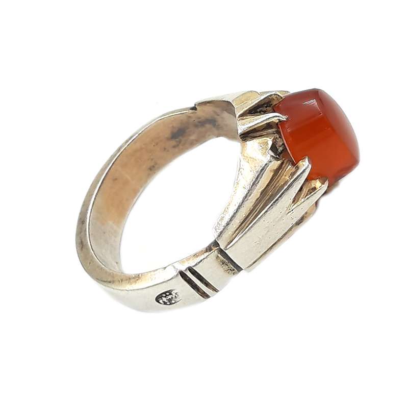 انگشتر نقره مردانه مدل عقیق کد 20545