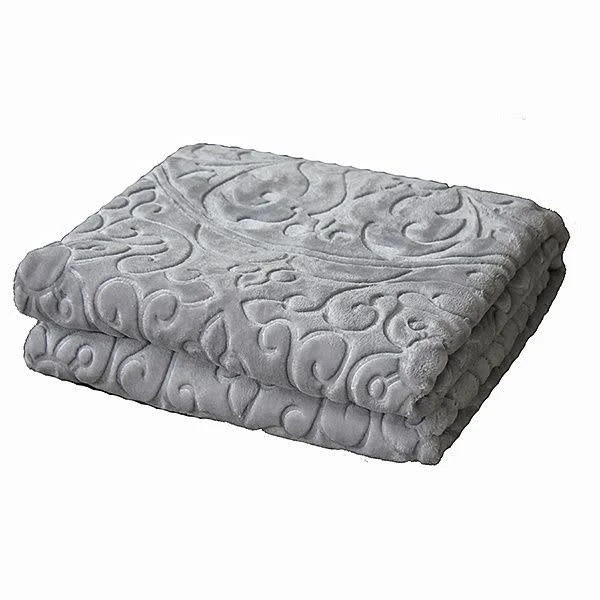 پتو گلبافت مدل گل برجسته سايز 160x220 سانتي متر