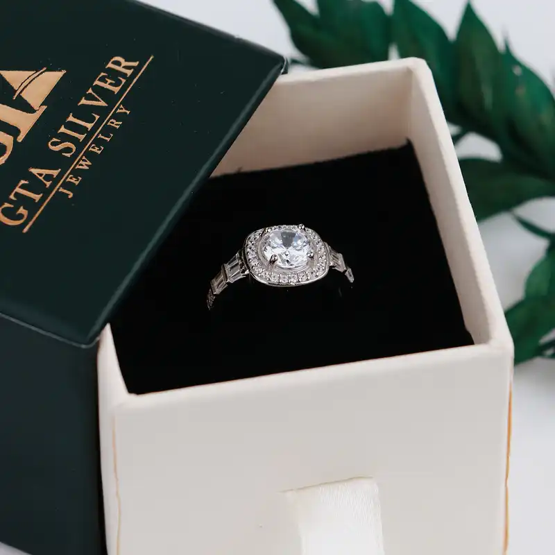 انگشتر نقره زنانه جی تی ای کد 69