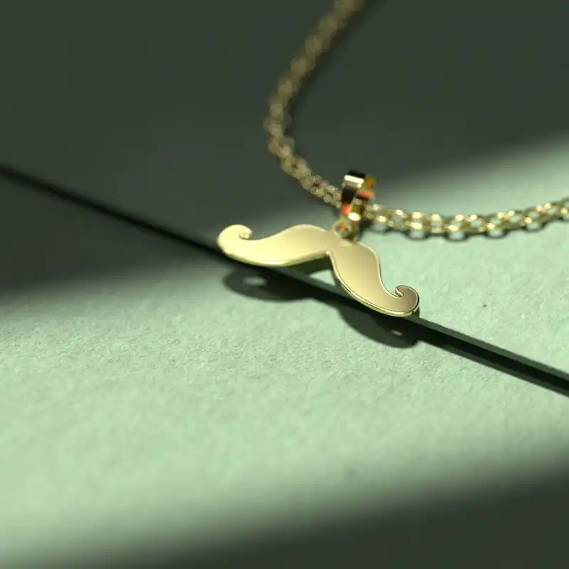 گردنبند طلا 18 عیار زنانه مدوپد مدل سبیل کد Q2-1-1036