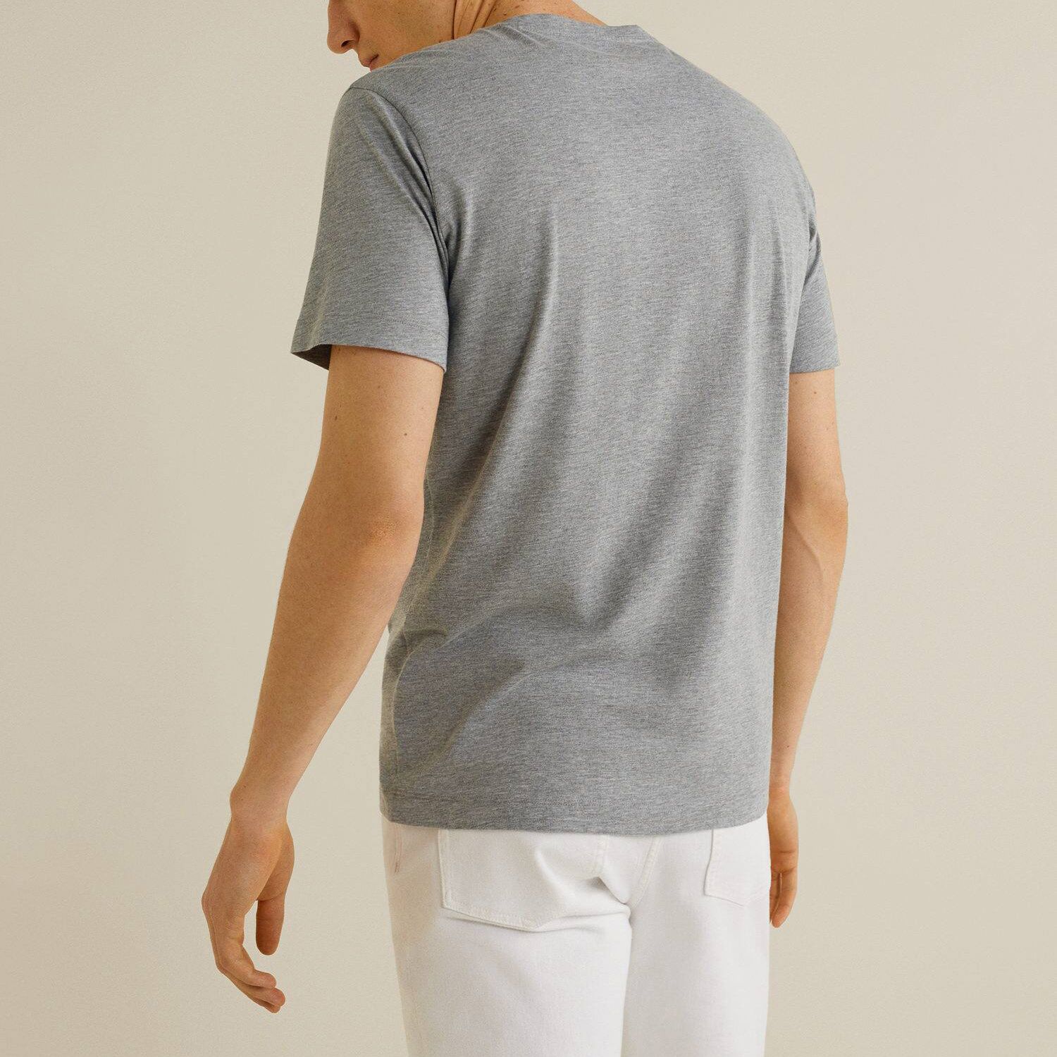 تی شرت آستین کوتاه مردانه مانگو مدل GR531CHEV -  - 4