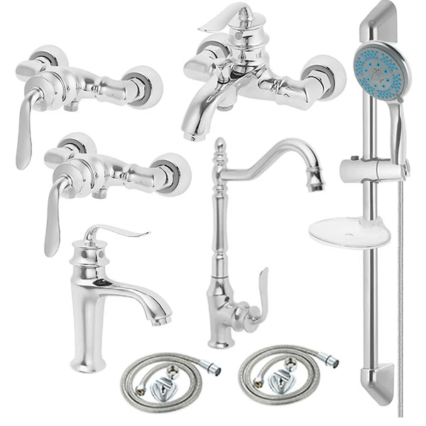 ست شیرآلات زرگر مدل بامبو ايت  علم يونيكا مجموعه 8 عددی