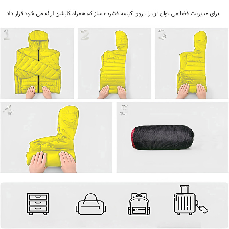 کاپشن کوهنوردی مردانه مدل پر