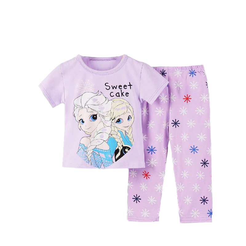 ست تی شرت و شلوار دخترانه مدل آنا السا کد 11