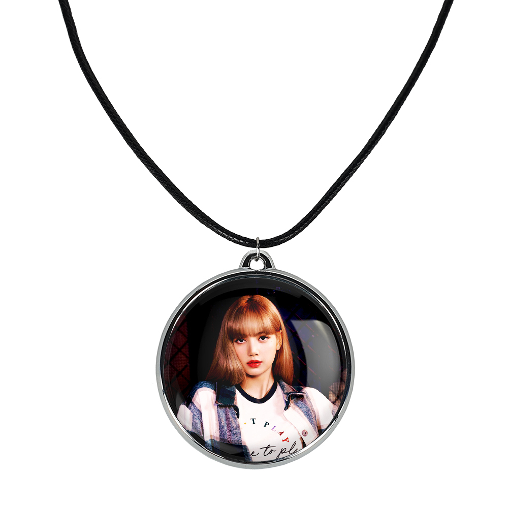 گردنبند خندالو مدل لیسا بلک پینک کد 1430514308