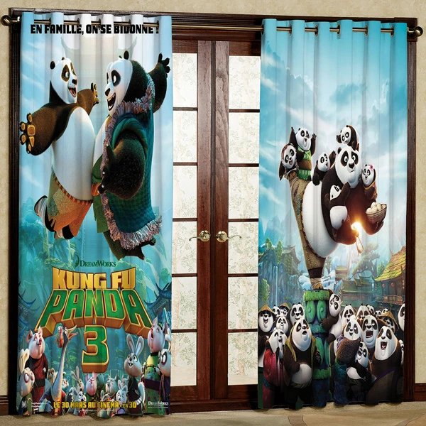 پرده مدل پاندای کونک فو کار کد 332 سایز 200x140 سانتی متر