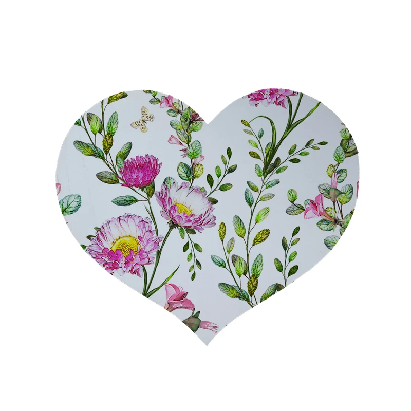 پادری مدل قلب طرح گل کد 5595 سایز 90x90 سانتی متر 