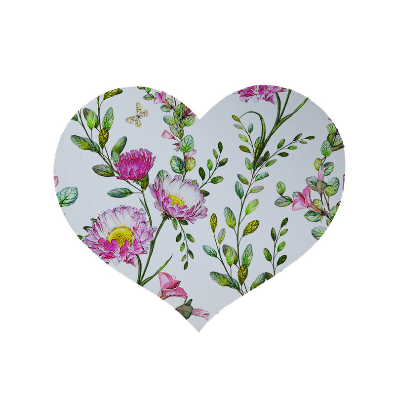 پادری مدل قلب طرح گل کد 5595 سایز 90x90 سانتی متر 