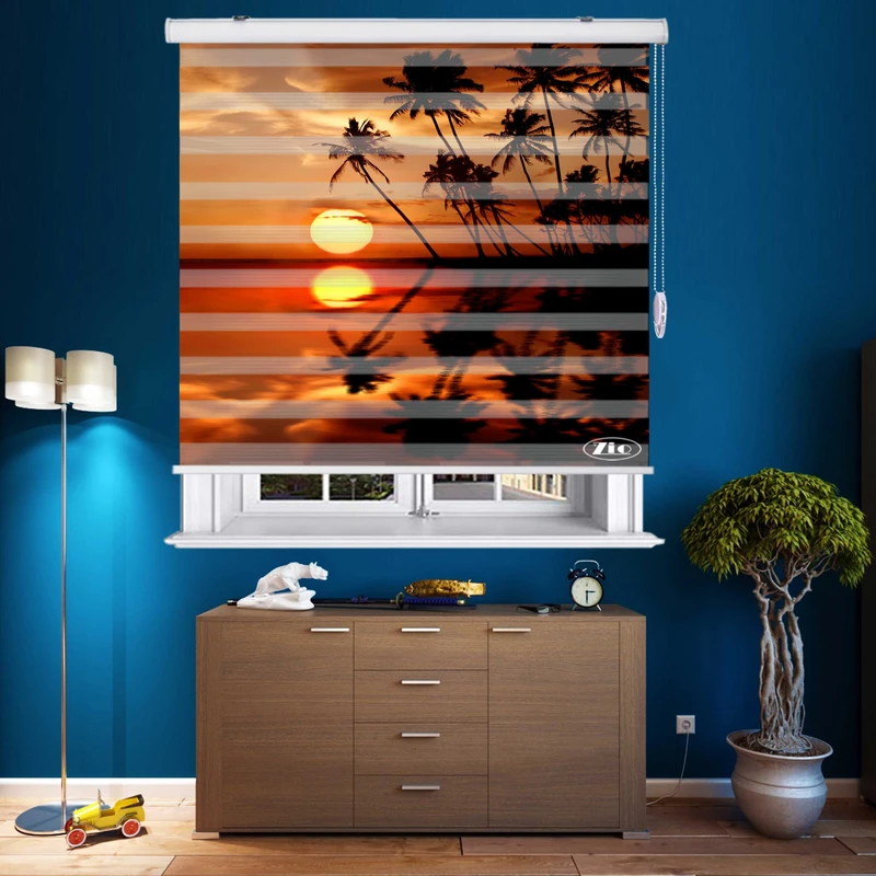  پرده زبرا زیو مدل L5003 سایز 100x280 سانتی متر