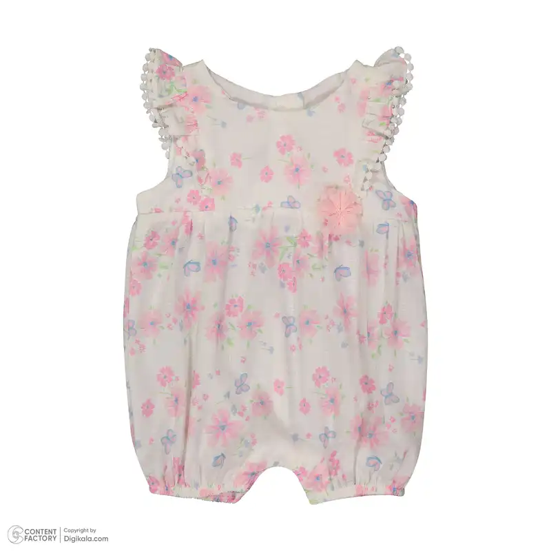 ست سرهمی و هدبند نوزادی دخترانه ایندیگو مدل 13153 رنگ سفید