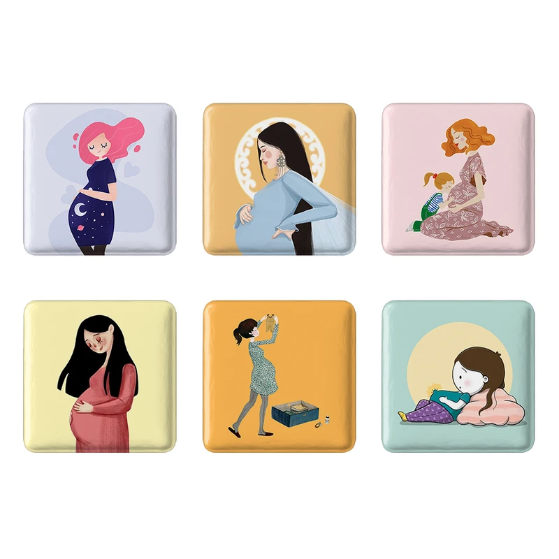 مگنت خندالو طرح بارداری کد 1725B مجموعه 6 عددی