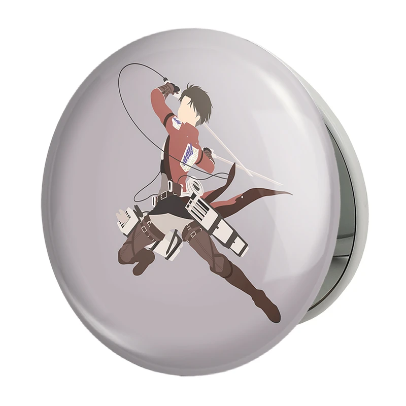 آینه جیبی خندالو طرح لیوای انیمه اتک آن تایتان Attack on Titan مدل تاشو کد 18553 