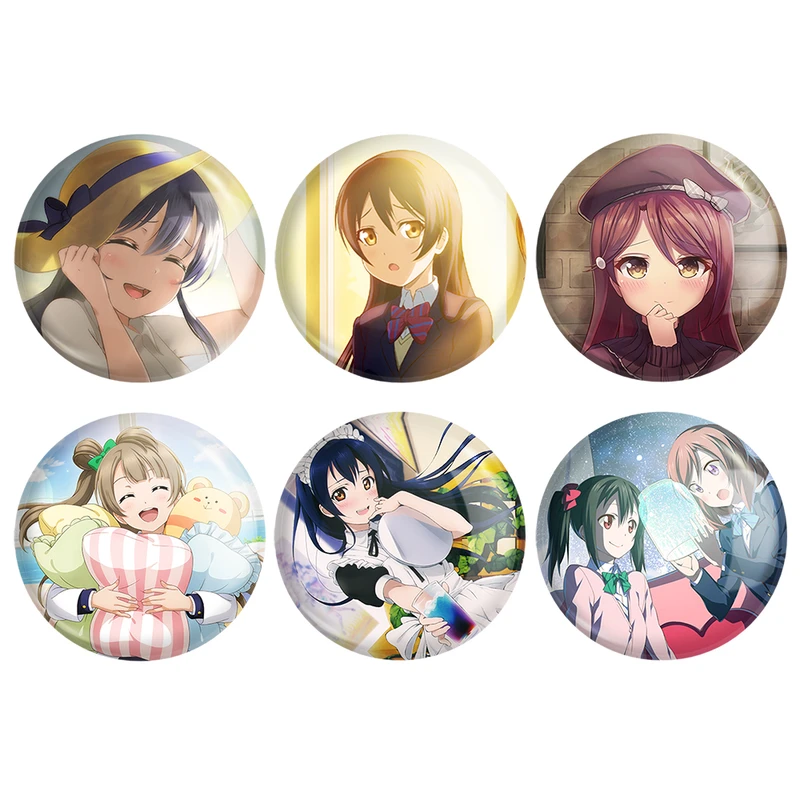 مگنت خندالو طرح انیمه لاو لایو Love Live کد 1026B مجموعه 6 عددی