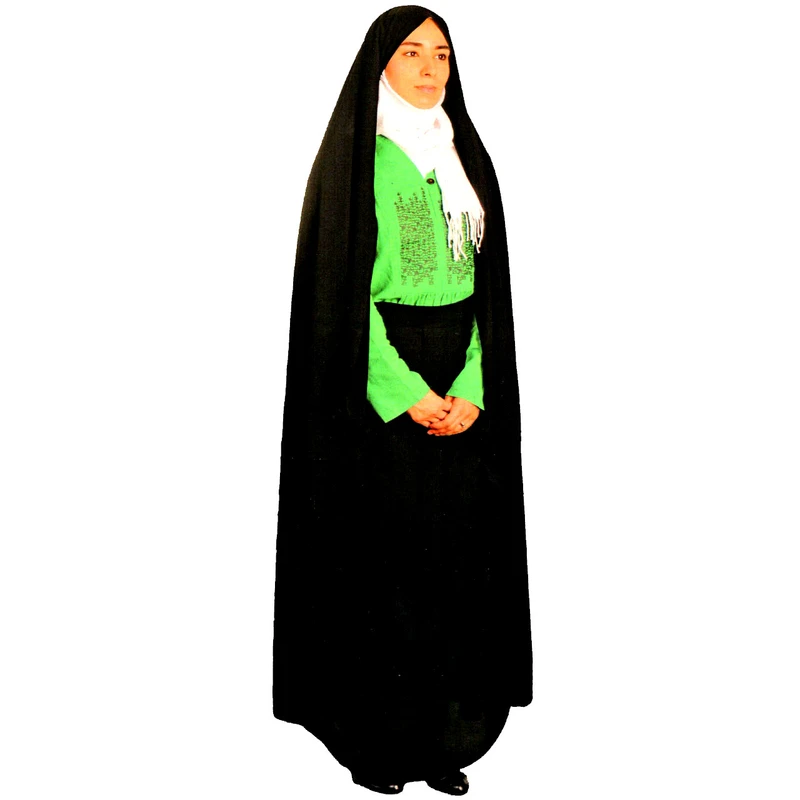 چادر قجری (حسنی) ابریشم (کد 7031) حجاب آراسته