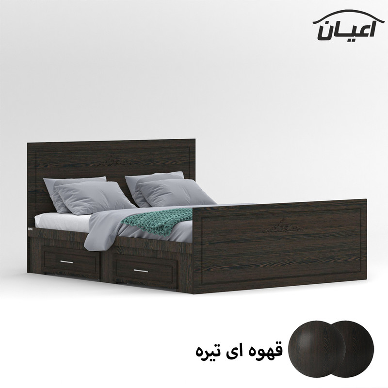 تخت خواب دونفره اعیان مدل FH402 سایز 160x200 سانتی متر