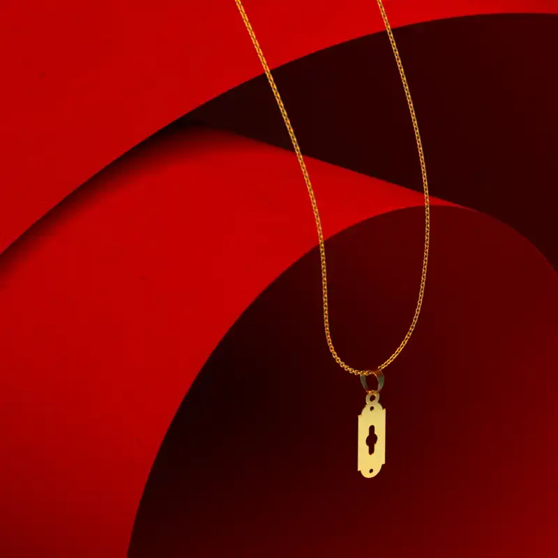 گردنبند طلا 18 عیار زنانه مدوپد مدل کلید کد D3-1-1035