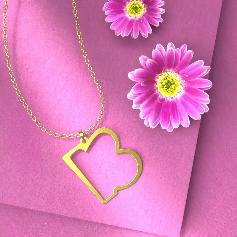 گردنبند طلا 18 عیار زنانه مدوپد مدل حرف B کد H3-1-1082