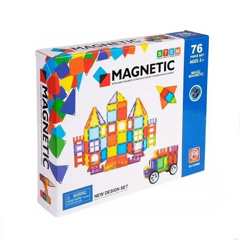 ساختنی 76 تکه مدل مگنت تایل شیشه ای