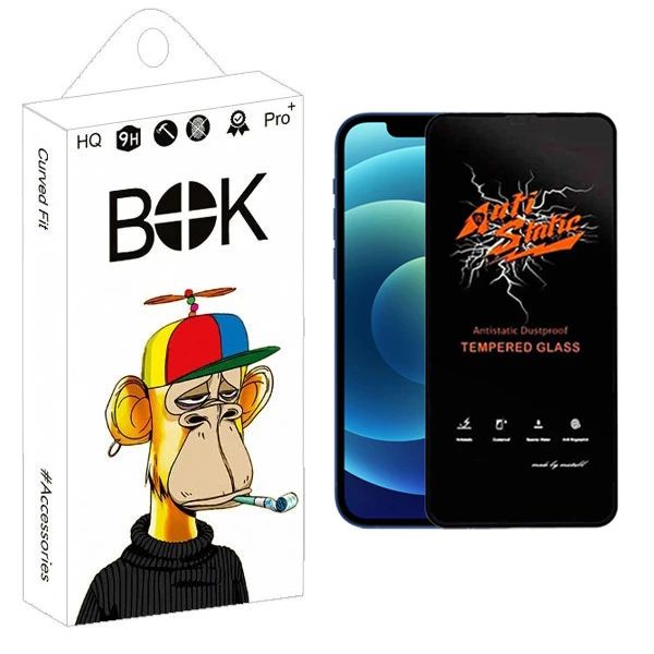 محافظ صفحه نمایش بوک مدل Carbon Antistatic مناسب برای گوشی موبایل اپل iPhone 12
