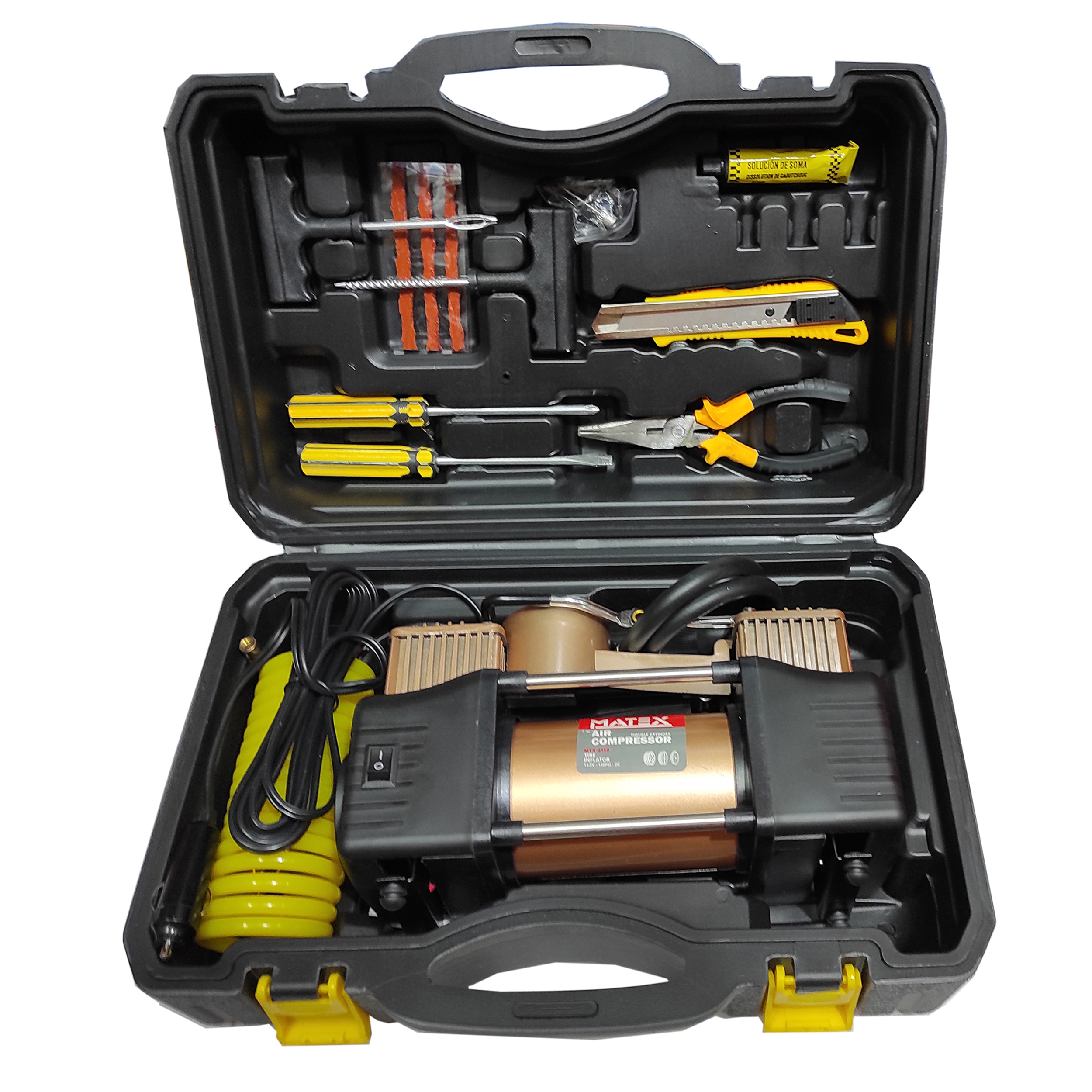 کمپرسور باد ماتکس مدل  دو پیستون کد SMT-MATEX-MTX2150-150PSIAIR COMPERSSOR مجموعه 15 عددی