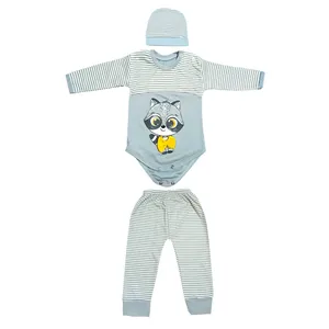 ست 3 تکه لباس نوزادی مدل جوجه کد 1404