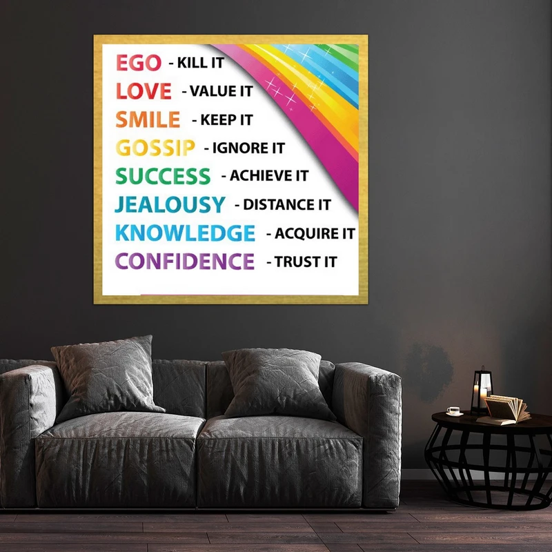 تابلو بکلیت طرح جملات کوتاه و انگیزشی مدل قاب شاسی T-S10116