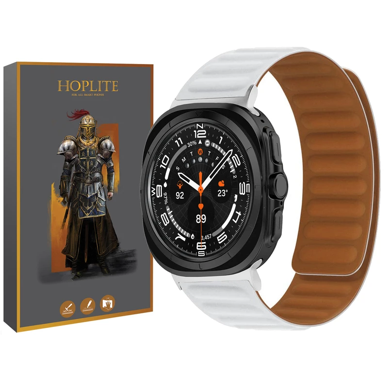 بند هاپلایت مدل Magnetic LP Silver HL مناسب برای ساعت هوشمند سامسونگ Galaxy Watch 7 Ultra 47mm