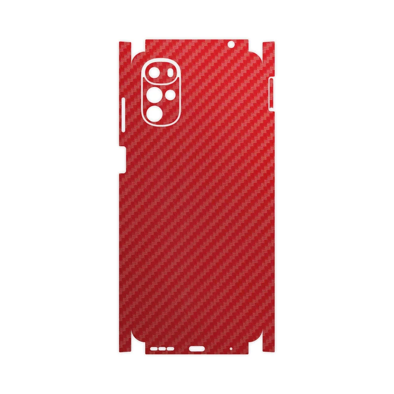 برچسب پوششی ماهوت مدل Red-Fiber-FullSkin مناسب برای گوشی موبایل موتورولا Moto G22