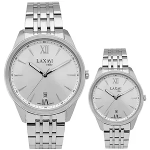 ست ساعت مچی عقربه ای زنانه و مردانه لاکسمی مدل 1-8527G-8527L