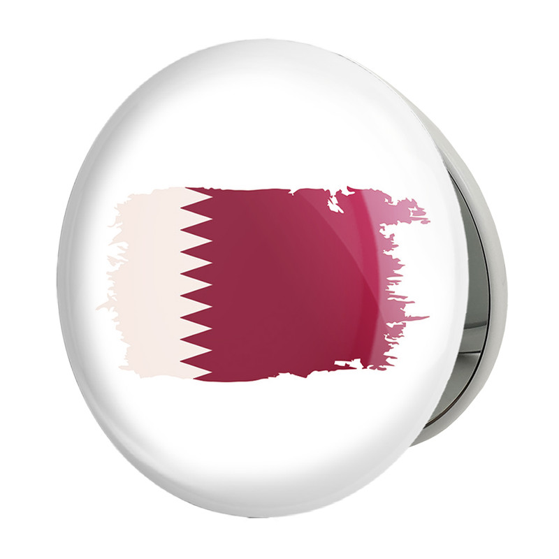 آینه جیبی خندالو طرح پرچم قطر مدل تاشو کد 20437 