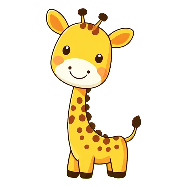  استیکر پارچه و لباس پاد آفرین طرح زرافه کد 1973