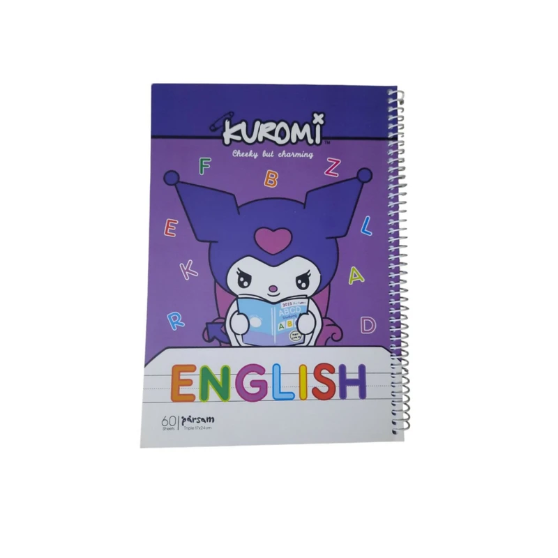 دفتر زبان 60 برگ پارسام طرح کرومی کد 023