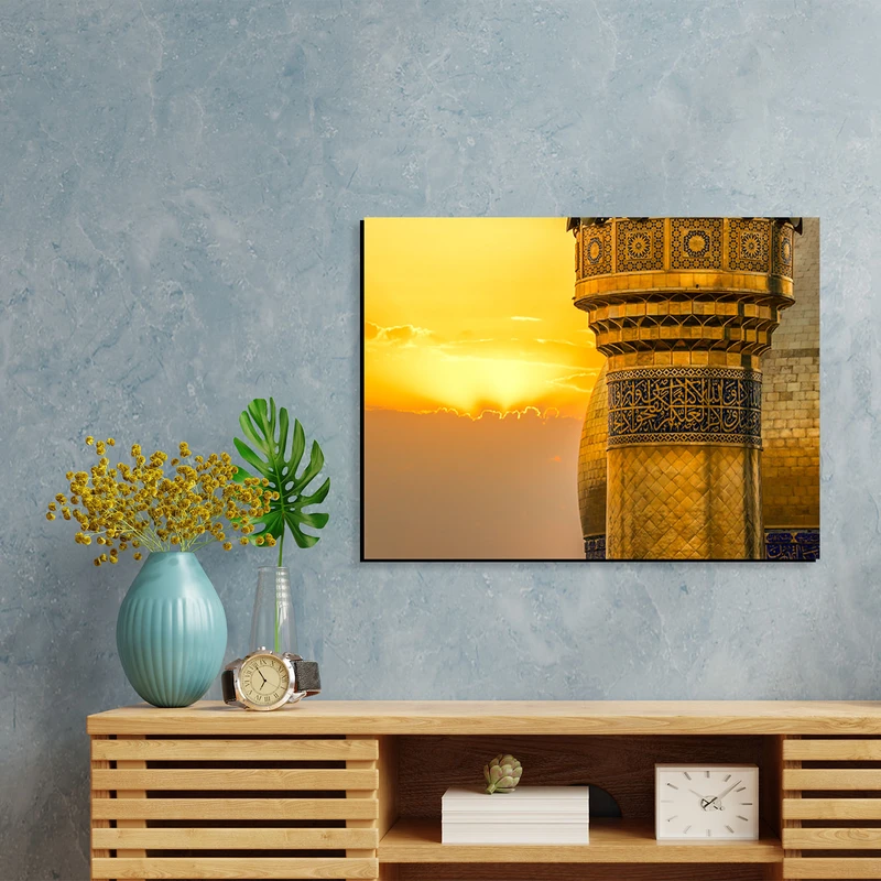 تابلو شاسی مدل نجف گنبد حرم امام علی (ع) کد 110-011