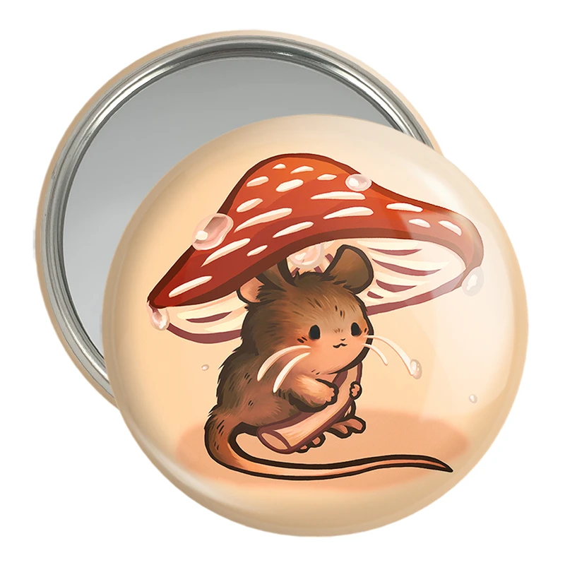 آینه جیبی خندالو مدل موش حیوانات بامزه  کد 21050