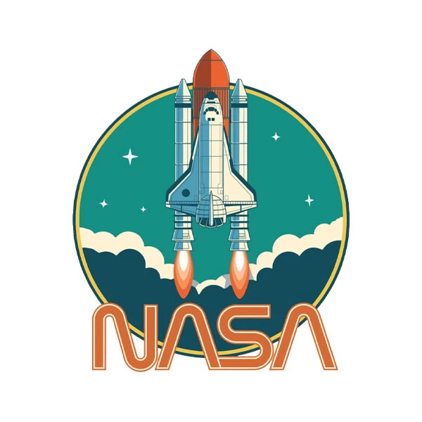 استیکر پارچه و لباس پاد آفرین مدل شرکت فضایی ناسا NASA کد 348