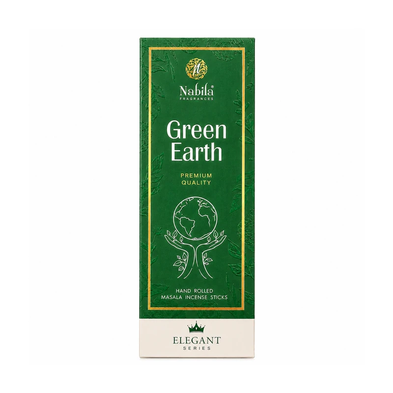 عود دست‌ساز نابیلا مدل زمین سبز Green Earth رایحه جنگل، ادکلن بسته 30 عددی