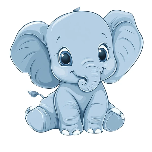 استیکر پارچه و لباس پاد آفرین طرح فیل کارتونی کد 698