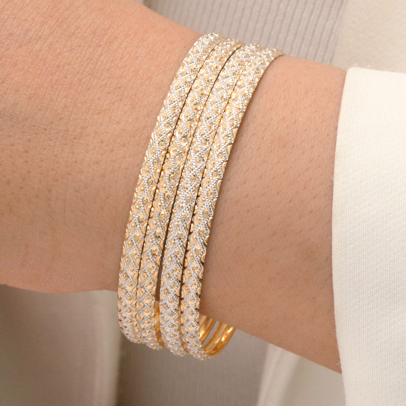 النگو طلا 18 عیار زنانه طلای مستجابی مدل گل بهار کد s4 النگو طلا 18 عیار زنانه طلای مستجابی مدل گل بهار کد s4