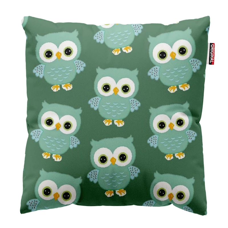  کوسن پاد آفرین طرح جغد کارتونی بچگانه کد 1915 سایز 30*30 سانتی متر