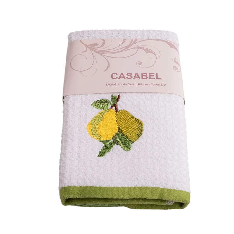  حوله آشپزخانه مدل گلابی سایز 70x40 سانتی متر بسته 2 عددی