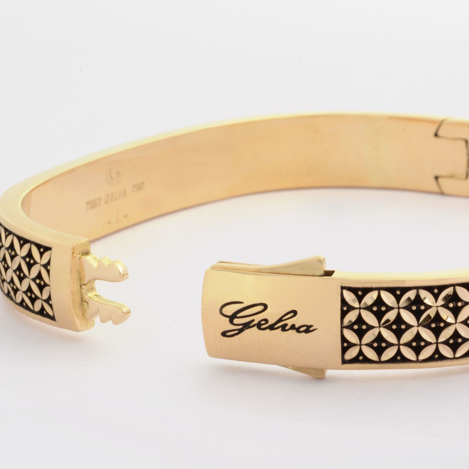 دستبند النگویی طلا 18 عیار زنانه طلای مستجابی مدل جلوا کد 3 -  - 3