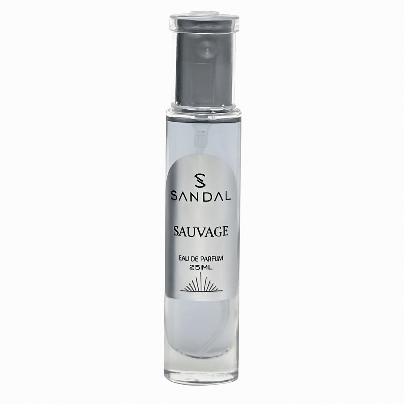 عطر جیبی مردانه صندل مدل ساواج با رایحه تلخ حجم ۲۵ میلی لیتر