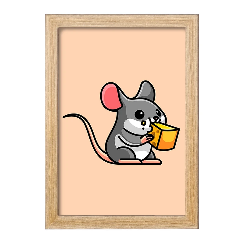 تابلو خندالو مدل حیوانات بامزه موش کد 28181