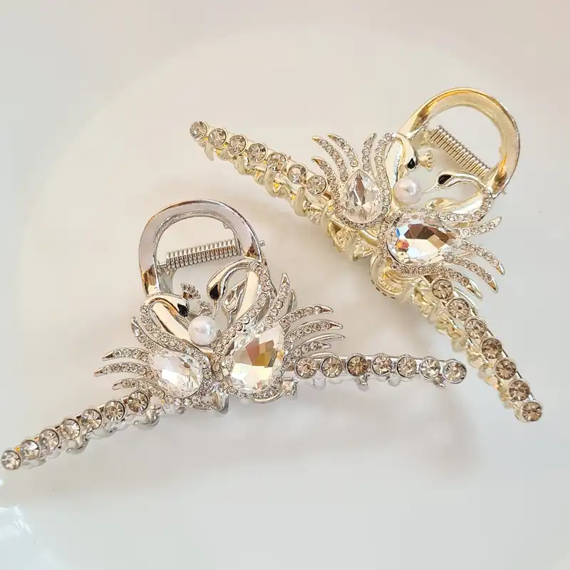 کلیپس مو زنانه مدل دو قو کد brg 5905