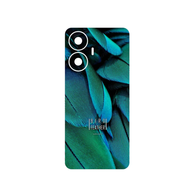 برچسب پوششی ماهوت مدل Green Feather مناسب برای گوشی موبایل ریلمی C55