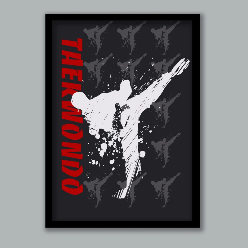 تابلو لیلیان طرح تکواندو کد LA-G10201-2 فریم مشکی